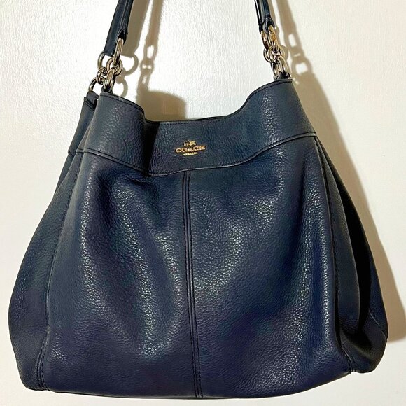 COACH Triple Pouch Lexy Beautiful Blue/Gray Bag - Picture 1 of 7